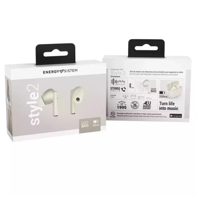 ECOUTEURS STYLE 2 TRUE WIRLESS CHAMPAGNE ENERGY SISTEM