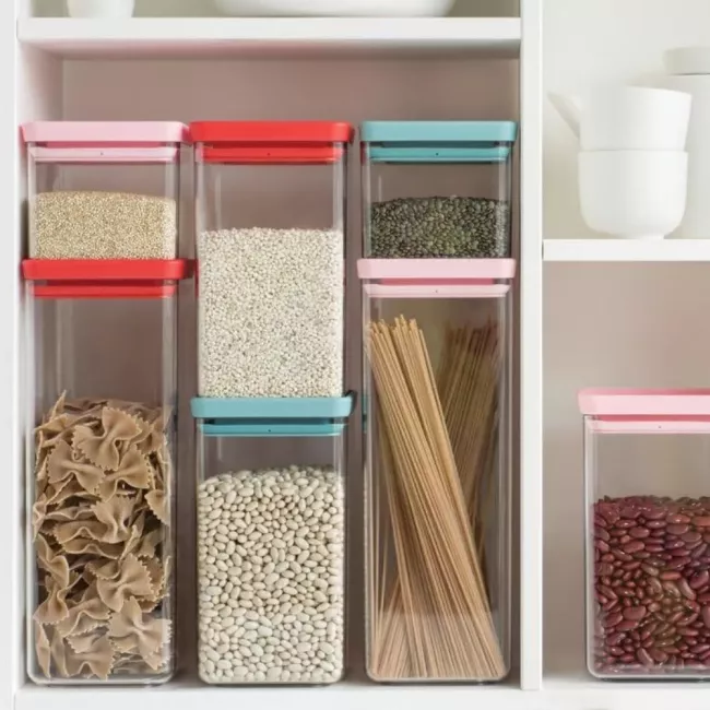 Set de 4 Bocaux Carrée Transparent  BRABANTIA