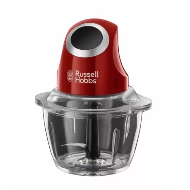 MINI HACHOIR BOL VERRE 1L LAMES EN ACIER RUSSELL HOBBS