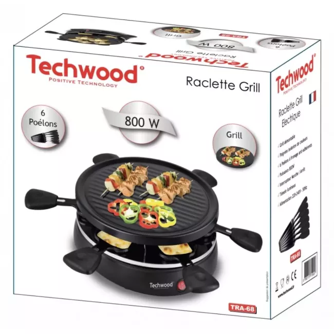 RACLETTE / GRILL 6 PERSONNES TECHWOOD