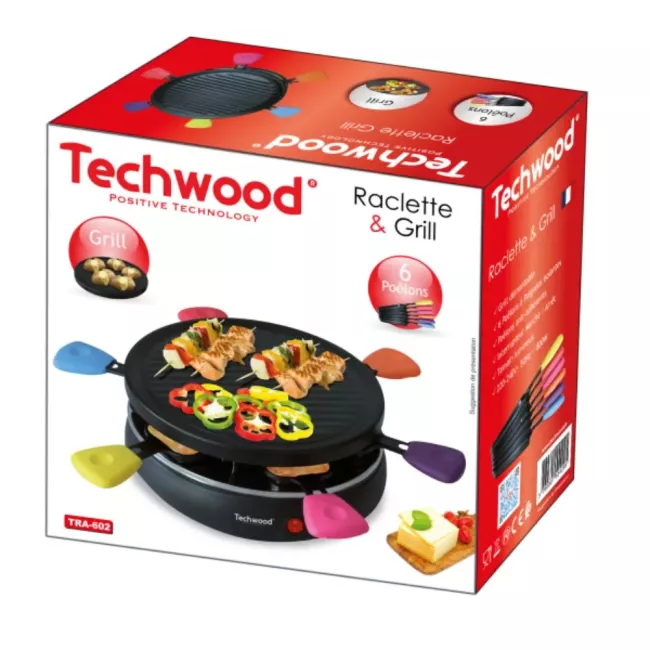 RACLETTE / GRILL 6 PERSONNES TECHWOOD