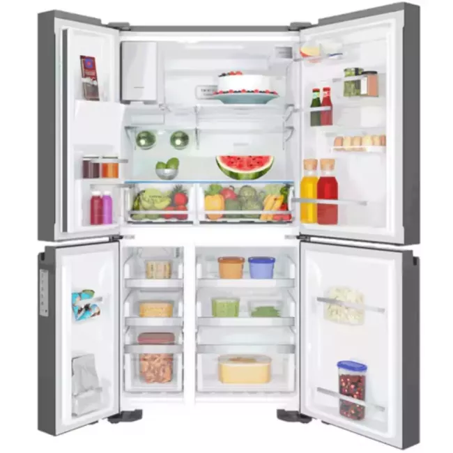REFRIGERATEUR 4 PORTES 178*91 DARK INOX AEG