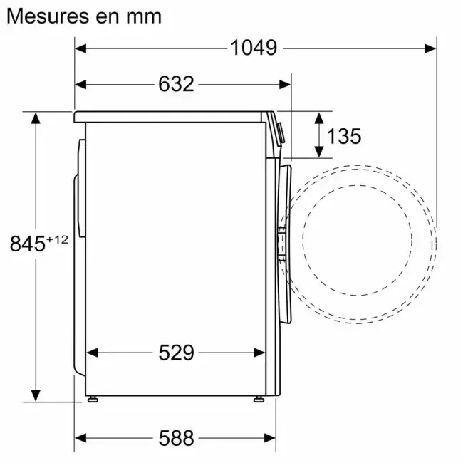 LAVE LINGE FRONTAL 9KG/1400TRS GRIS FONTE BOSCH