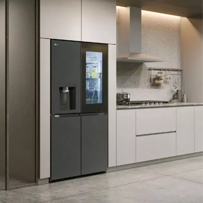 REFRIGERATEUR SIDE BY SIDE INSTAVIEW NOIR AVEC DISTRIBUTEUR LG