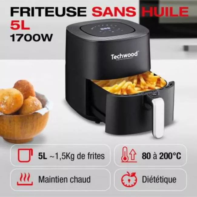 FRITEUSE SANS HUILE DIGITAL 5.5L TECHWOOD