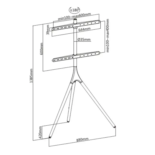 CHEVALET 3P 46/65 EASEL STUDIO ELEXIA