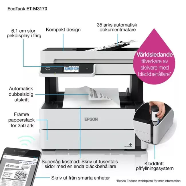IMPRIMANTE MONOCHROME 4EN1 R/V WIFI ETH USB EPSON