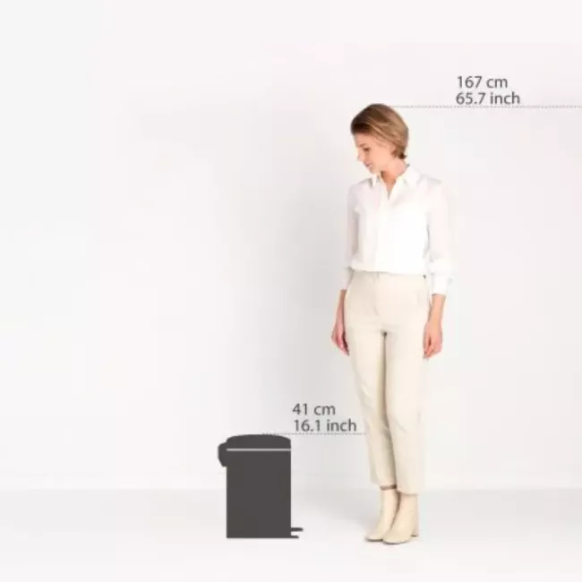Poubelle à Pedale NewIcon 12L PLATINIUM BRABANTIA