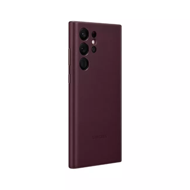 ETUI LEATHER COVER S22 ULTRA BURGUNDY SAMSUNG