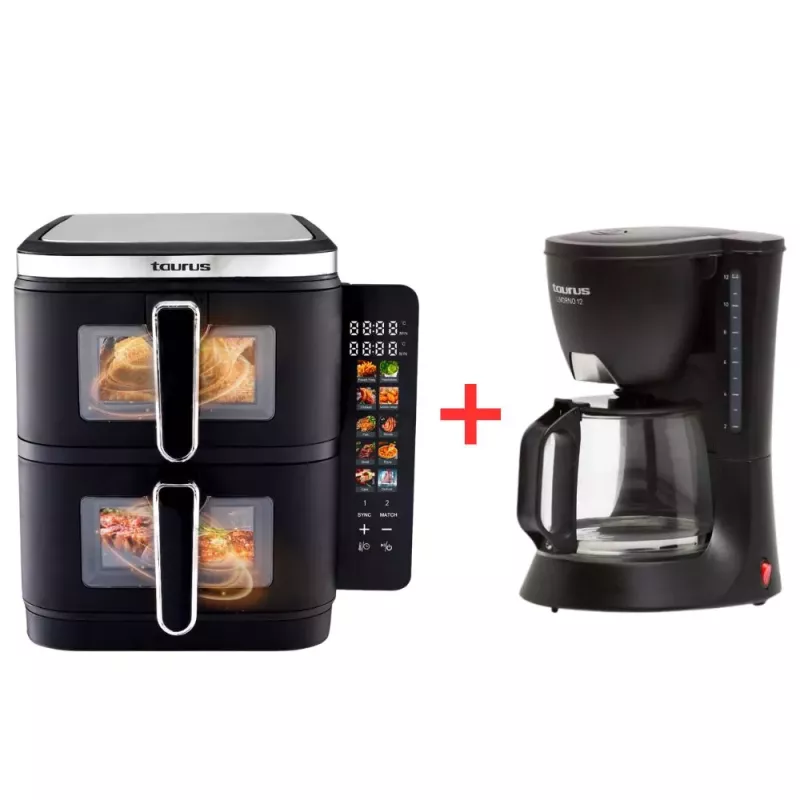 PACK FRITEUSE TOWER 11L + CAFETIERE LIVORNO 12 TASSES TAURUS