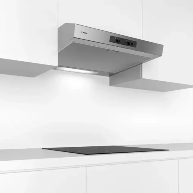 TRIO INOX : HOTTE DHU635HZA +T.C PBP6C5K80L + FOUR HBF512BS1T BOSCH