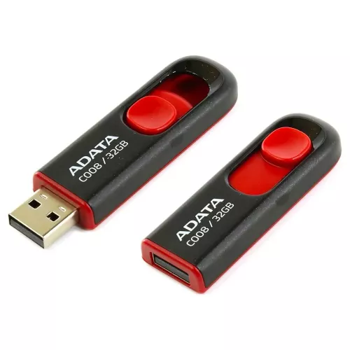 CLE USB CAPLESS SLIDING NOIR 2.0 32GB ADATA