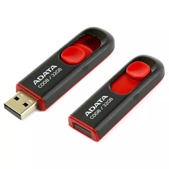 CLE USB CAPLESS SLIDING NOIR 2.0 32GB ADATA