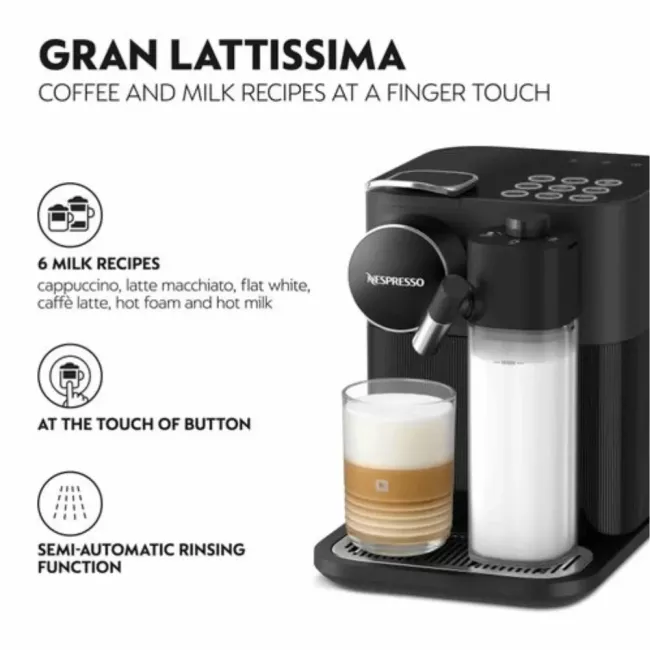 CAFETIERE GRAN LATISSIMA Mch BLACK NESPRESSO
