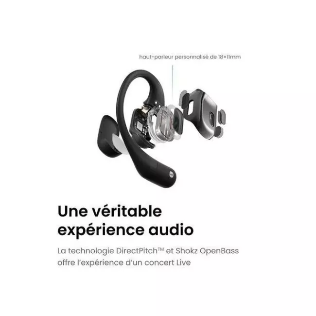 ECOUTEURS OpenFit BLACK SHOKZ