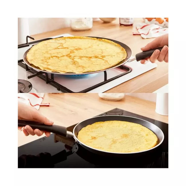 SET CREPIERE 22 + 2 POELES 12/28CM TEFAL
