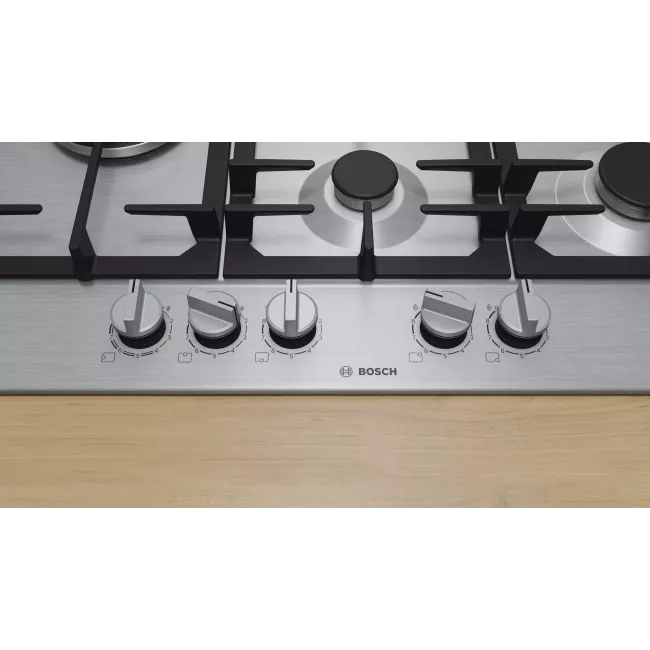 TABLE DE CUISSON 90CM ACIER INOX GAZ BOSCH