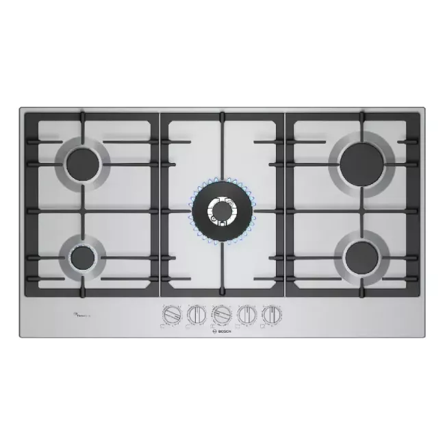 TABLE DE CUISSON A GAZ 5F 75CM EN FONTE INOX SERIE 6 BOSCH