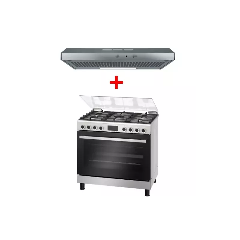 PACK CUISINIERE HGP3I8W50S+ HOTTE DUL93MA50M INOX BOSCH