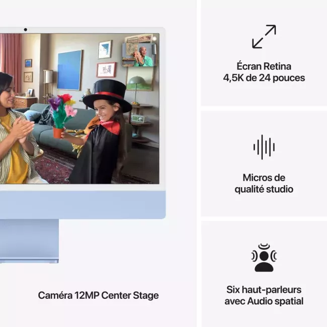 iMAC 24'' WITH RETINA 4.5K M4 WITH 10 core 16GB/256GB SSD BLUE APPLE