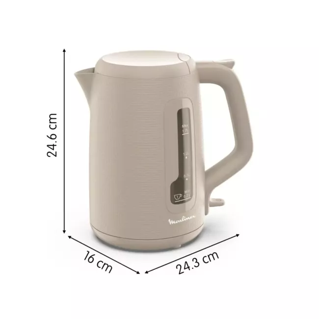 BOUILLOIRE MORNING 1.7L 2400W BEIGE MOULINEX