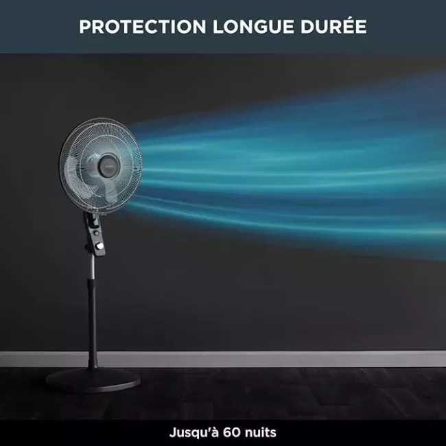 VENTILATEUR SUR PIED ANTI-MOSQUITO ESSENTIEL + NOIR ROWENTA