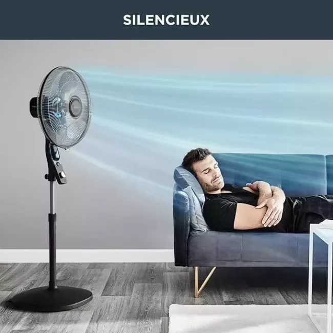 VENTILATEUR SUR PIED ANTI-MOSQUITO ESSENTIEL + NOIR ROWENTA