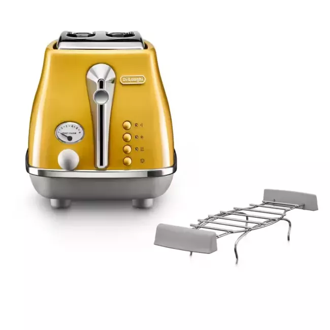 GRILLE PAIN Icona Capitals jaune De'Longhi