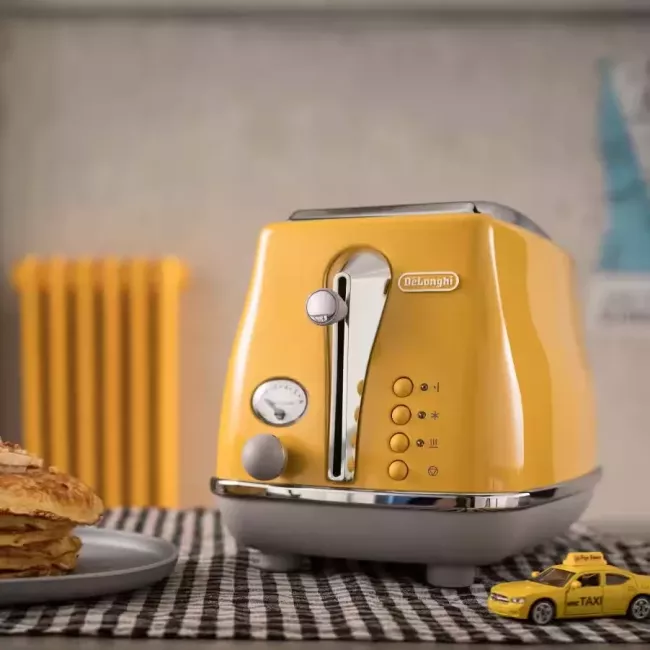 GRILLE PAIN Icona Capitals jaune De'Longhi