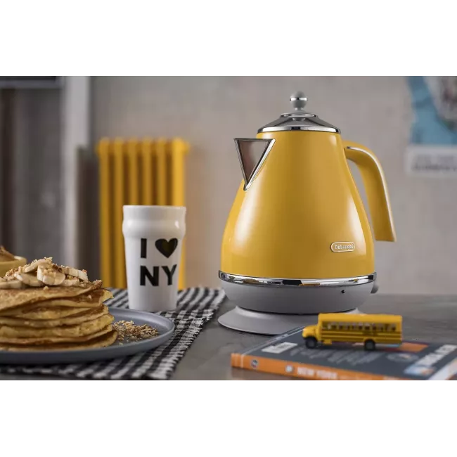 Bouilloire électrique Icona Capitle 1.7L 2000W Jaune  DELONGHI