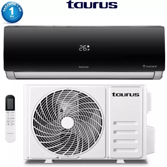 CLIMATISEUR SPLIT 9000BTU CH/FR INVERTER NOIR TAURUS