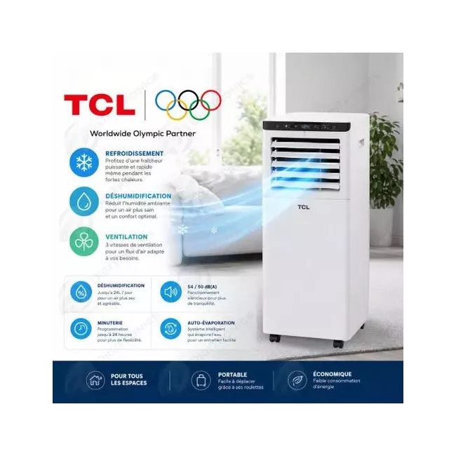 CLIMATISEUR MOBILE 7000 BTU TCL