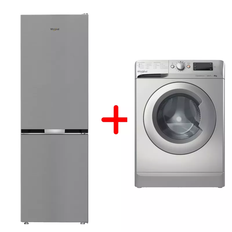 COMBINE 60CM WBMF605372XNA+LAVE LINGE 8KG WMTE8123SNA WHIRLPOOL