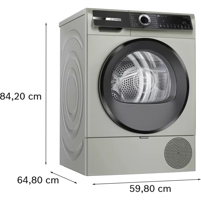 SECHE LINGE POMPE A CHALEUR 10KG ARGENT INOX BOSCH