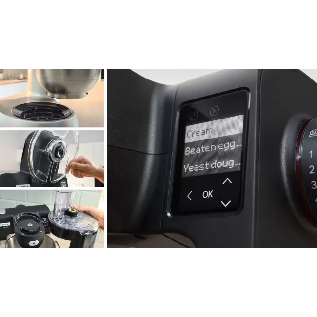 ROBOT PATISSIER AVEC BALANCE 1600W NOIR SERIE 6 BOSCH