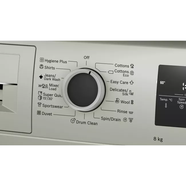 LAVE LINGE 8KG/1400TRS ARGENT INOX BOSCH