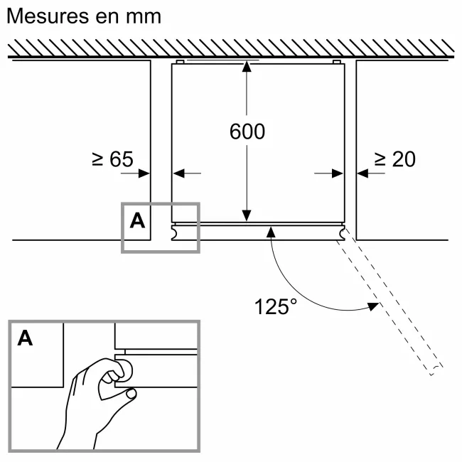 COMBINE 186X60 CM INOX BOSCH