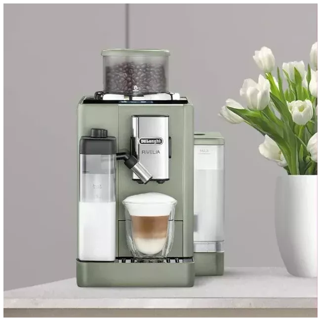 Machine à espresso full automatique Rivelia avec broyeur  DELONGHI