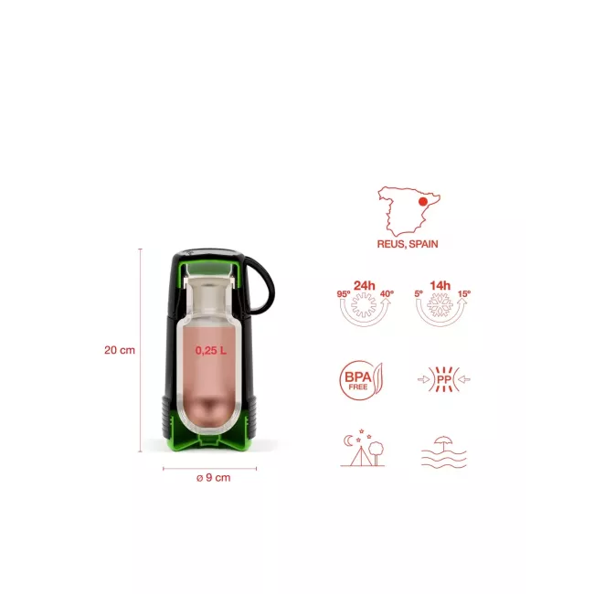 BOUT. ISOTHERME PRO-TERM 0,75 L - GRIS/VERT VALIRA