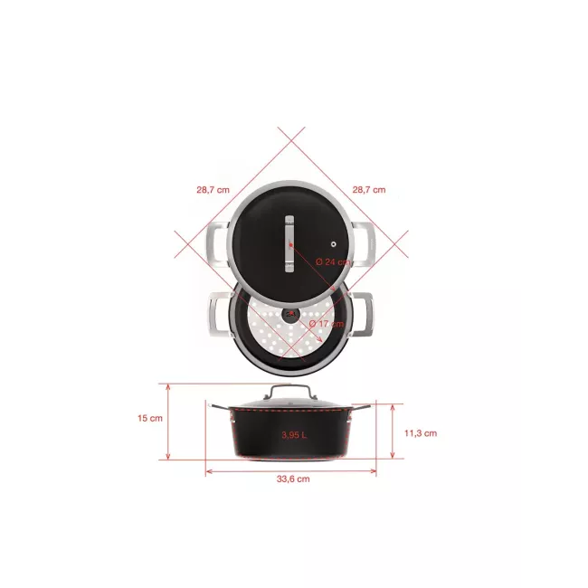 AIRE IND. - COCOTTE 24 CM + COUVERCLE VALIRA
